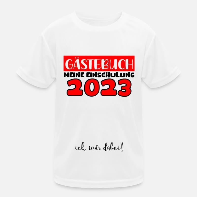 Gästebuch Einschulung 2023 Bitte Eintragen Schule Kinder Funktions-T-Shirt