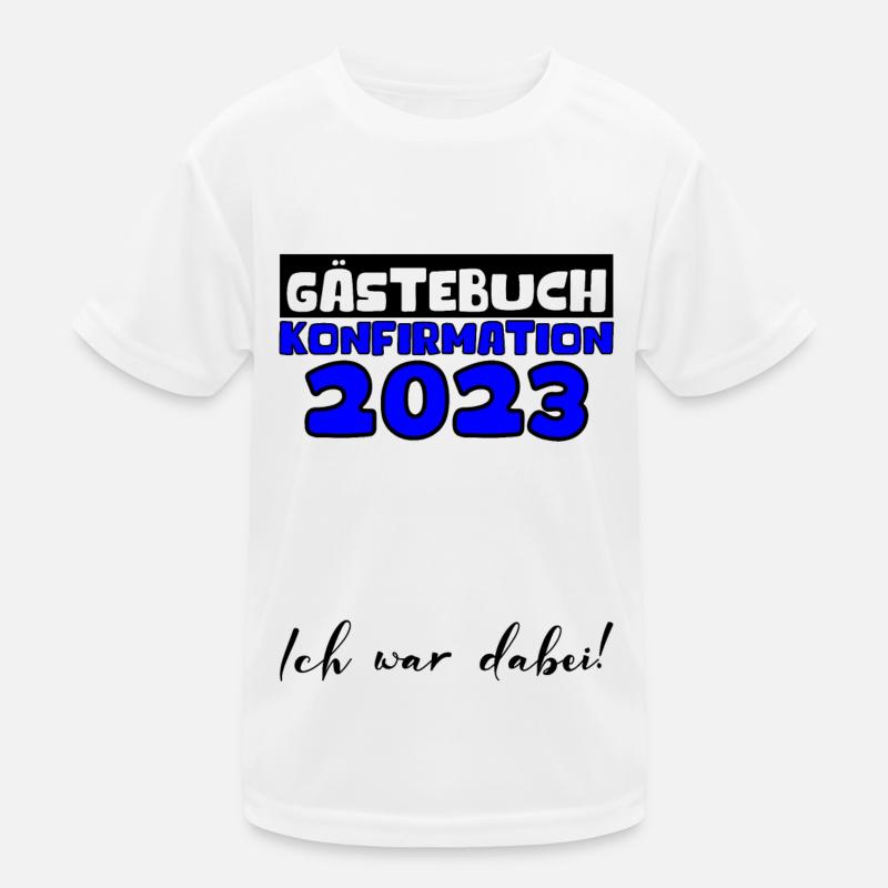Konfirmation 2023 Gästebuch Mädchen Jungen Jugend Kinder Funktions-T-Shirt