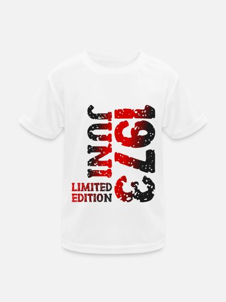 1973 Juni Limited Edition Geburtstag Geschenk - Kinder Funktions-T-Shirt - Weiß