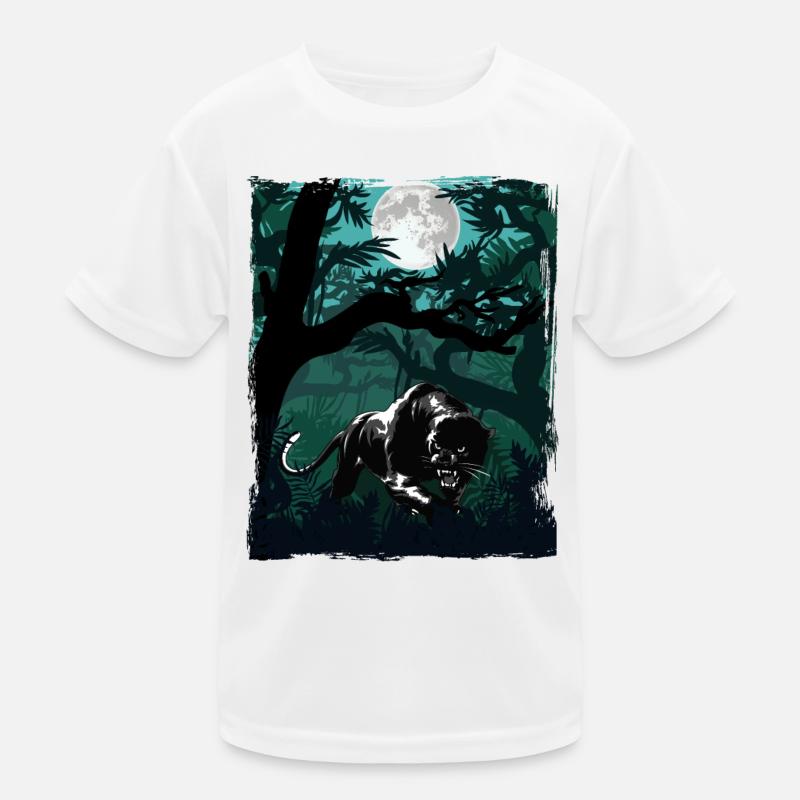 Panthère noire dans la jungle T-shirt sport Enfant
