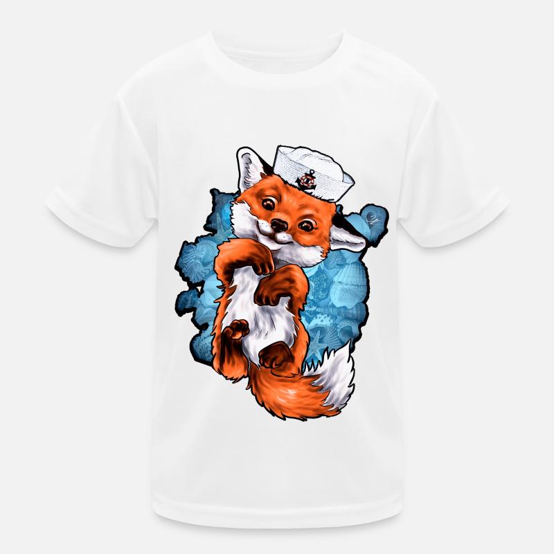 Maritime Fox Illustration | Yolo artwork Kids Functional T-Shirt