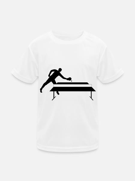 Table tennis player - Kids Functional T-Shirt - white - Front