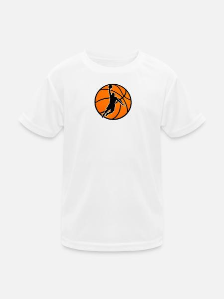 Basketball Power Dunk - Kids Functional T-Shirt - white - Front