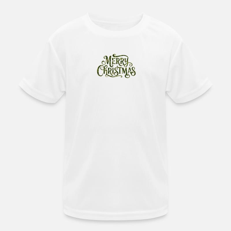 Message de Noël Vintage Vert T-shirt sport Enfant