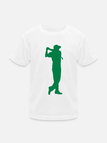 golf swing player player 210 - Kids Functional T-Shirt - white - Front