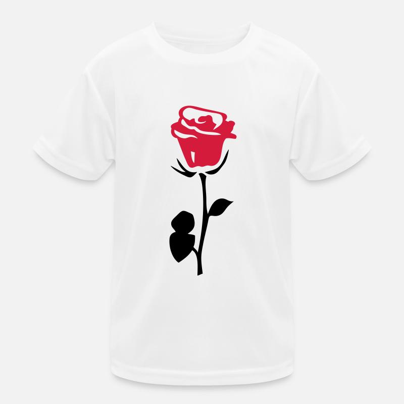 rosa Blume Kinder Funktions-T-Shirt