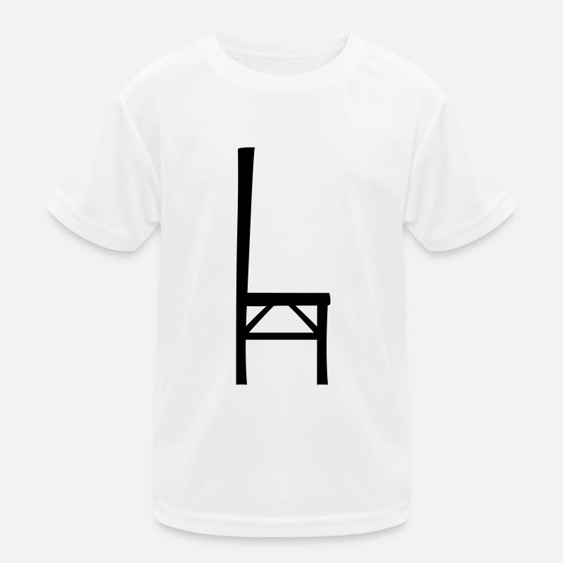Stuhl Silhouette Design Kinder Funktions-T-Shirt