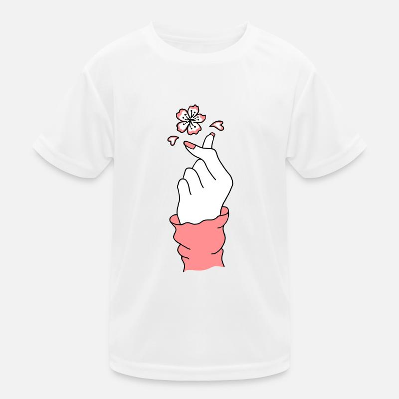 Coréen Doigt Coeur Fleur De Pêcher K-pop K-pop T-shirt sport Enfant