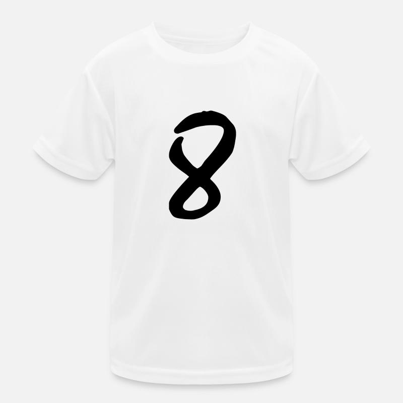 8 - Kinder Funktions-T-Shirt - Weiß