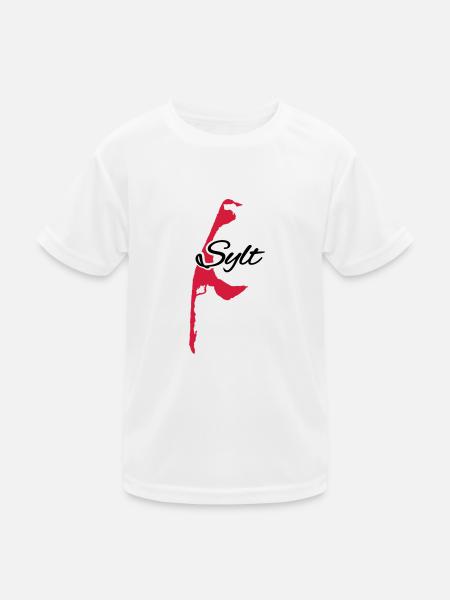 Sylt - Kinder Funktions-T-Shirt - Weiß - Vorne