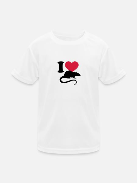 Ratte - Kinder Funktions-T-Shirt - Weiß