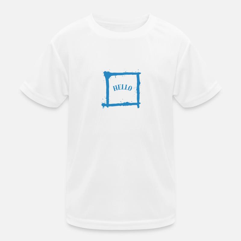 Minimalistischer Gruß Kinder Funktions-T-Shirt