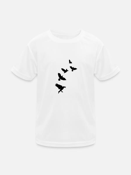 Rabe - Kinder Funktions-T-Shirt - Weiß - Vorne