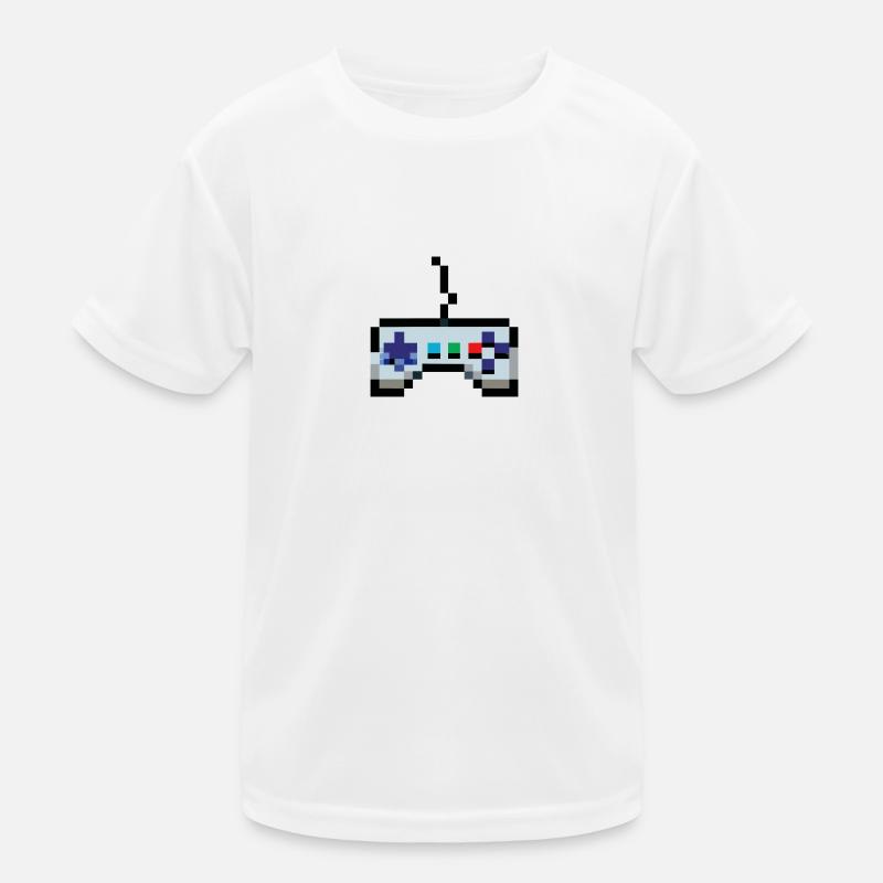 Pixelart Gamecontroller Gaming - Kinder Funktions-T-Shirt - Weiß