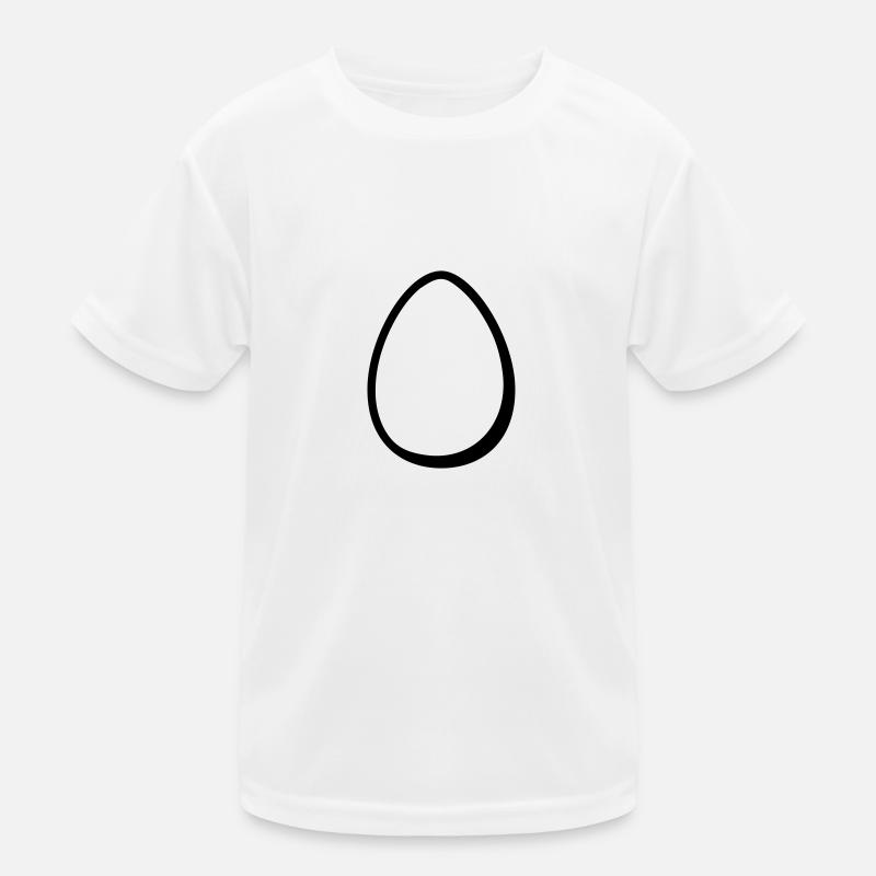Ei - Kinder Funktions-T-Shirt - Weiß
