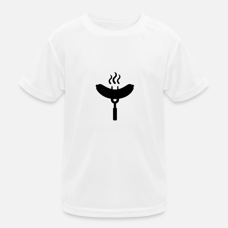 Bratwurst - Kinder Funktions-T-Shirt - Weiß