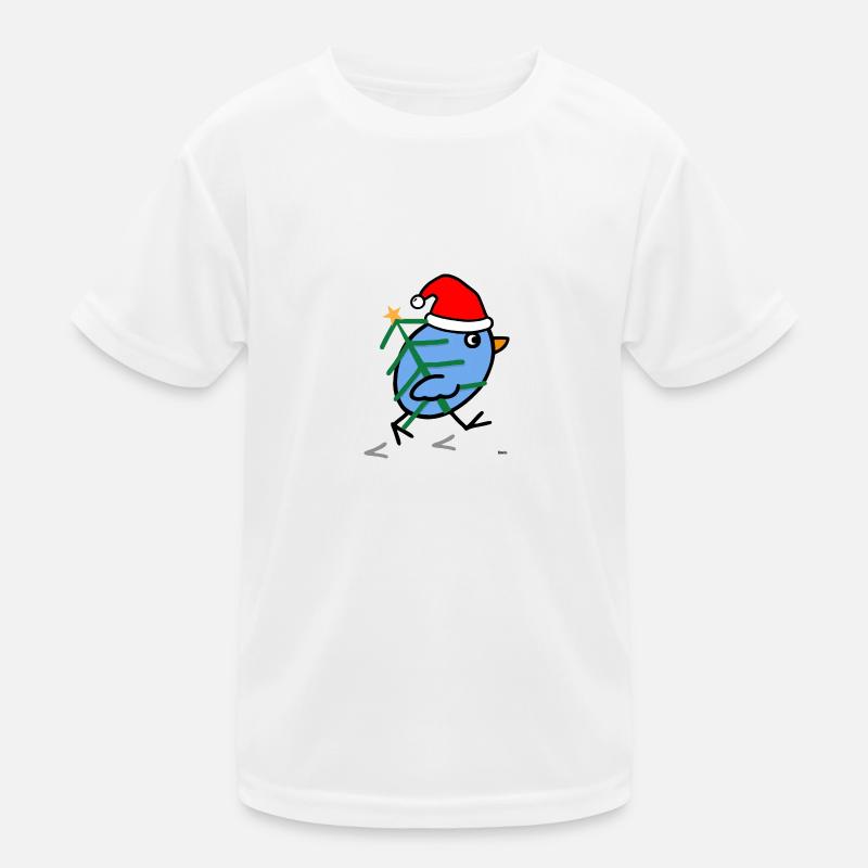 Vogel Weihnachten Kinder Funktions-T-Shirt