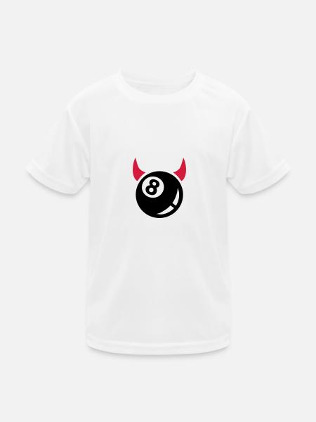 Pool Billards - Kids Functional T-Shirt - white - Front