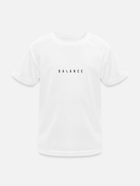 Balance - Simple and meaningful - Kids Functional T-Shirt - white - Front