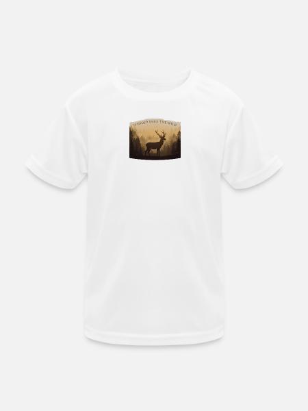 geboren zum Umherziehen - Kinder Funktions-T-Shirt - Weiß - Vorne