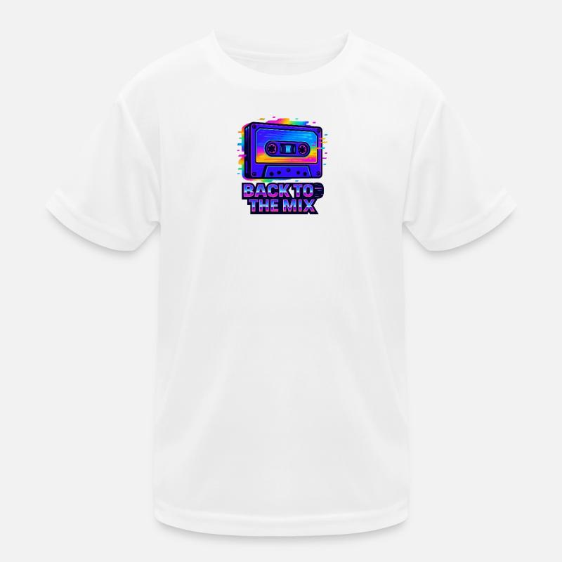Conception de cassettes rétro néon T-shirt sport Enfant