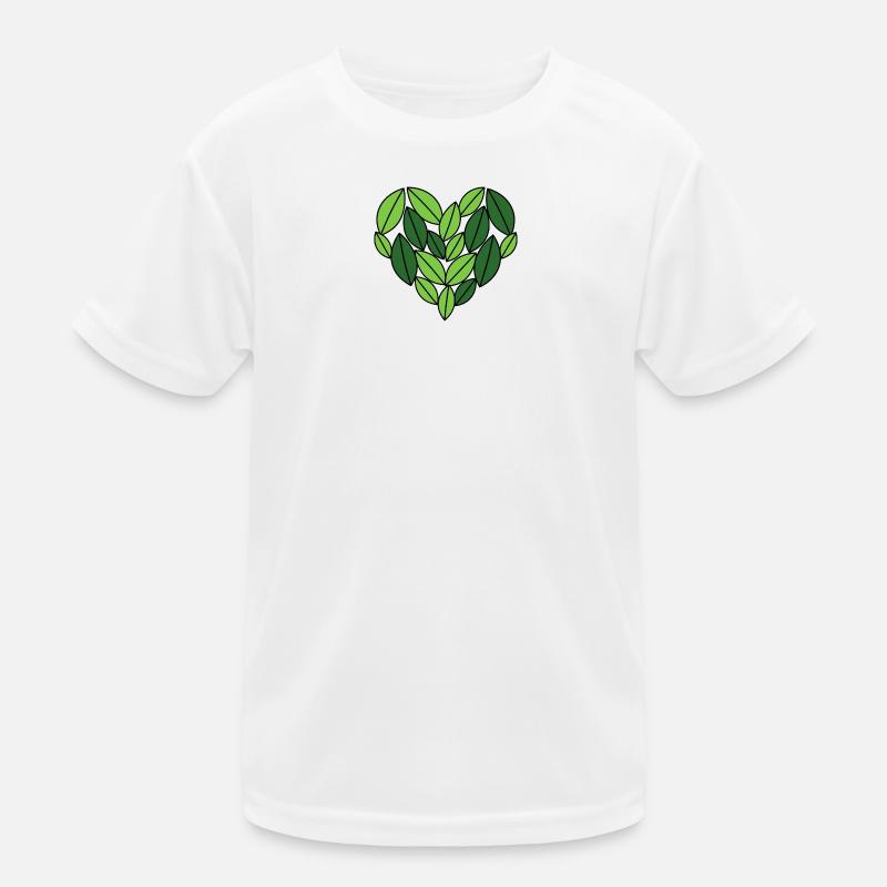 Leaf Heart Nature Design Kids Functional T-Shirt