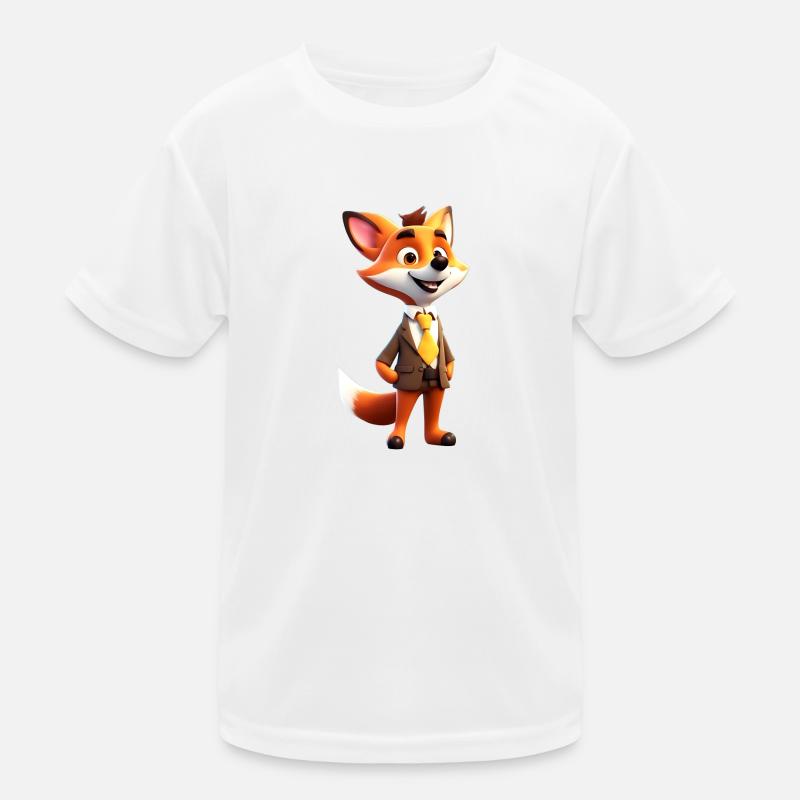 Elegant Fox - Kids Functional T-Shirt - white