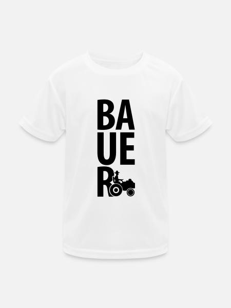 bauer_design_c1 - Kids Functional T-Shirt - white - Front