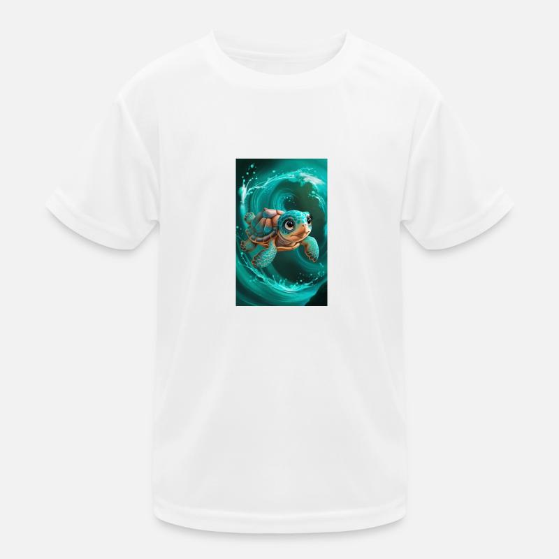 Kleine Schildkröte Kinder Funktions-T-Shirt