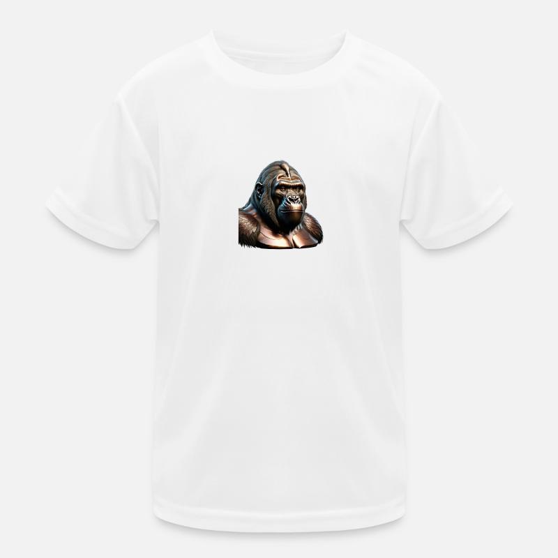 The Bronze Gorilla - Kinder Funktions-T-Shirt - Weiß