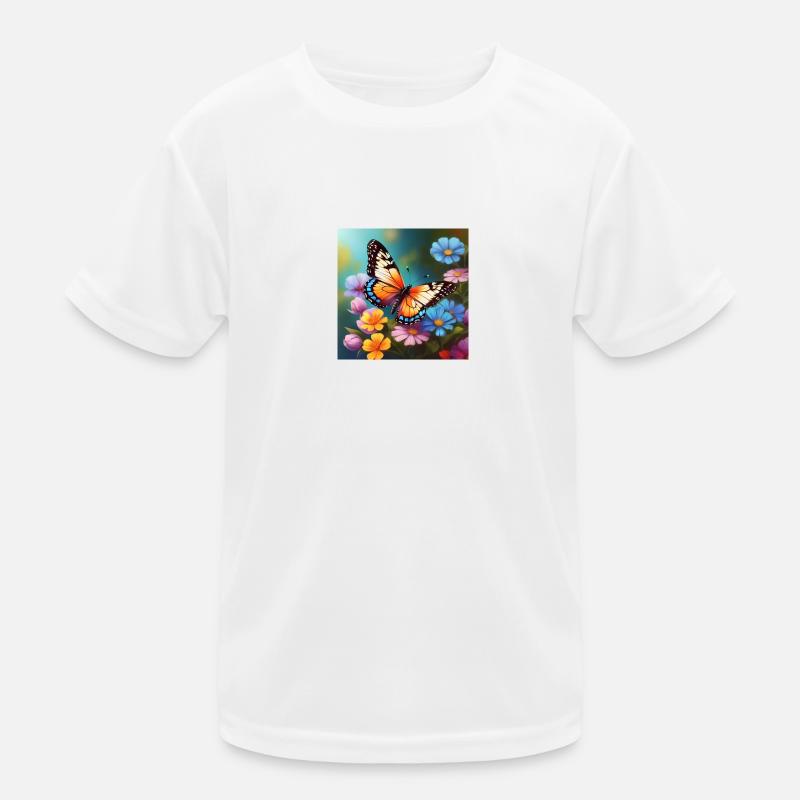 African Butterfly Kids Functional T-Shirt