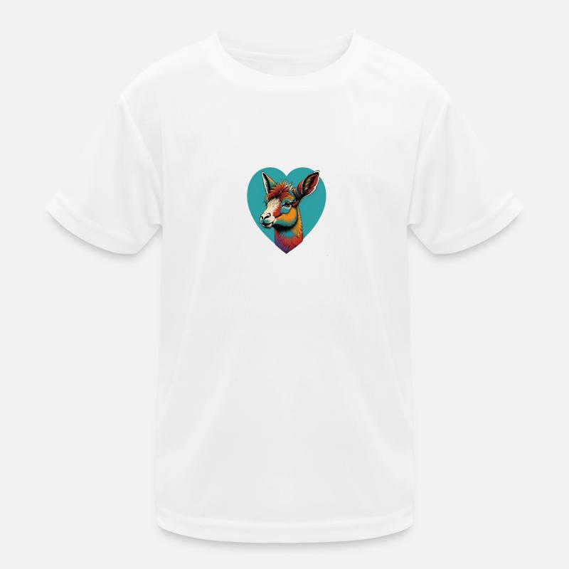 Lama Heart Kinder Funktions-T-Shirt