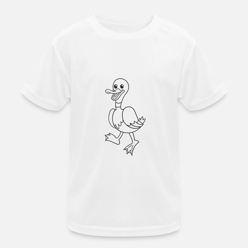 Ente, Enten, Vogel, Geschenk, Geschenkidee - Kinder Funktions-T-Shirt - Weiß