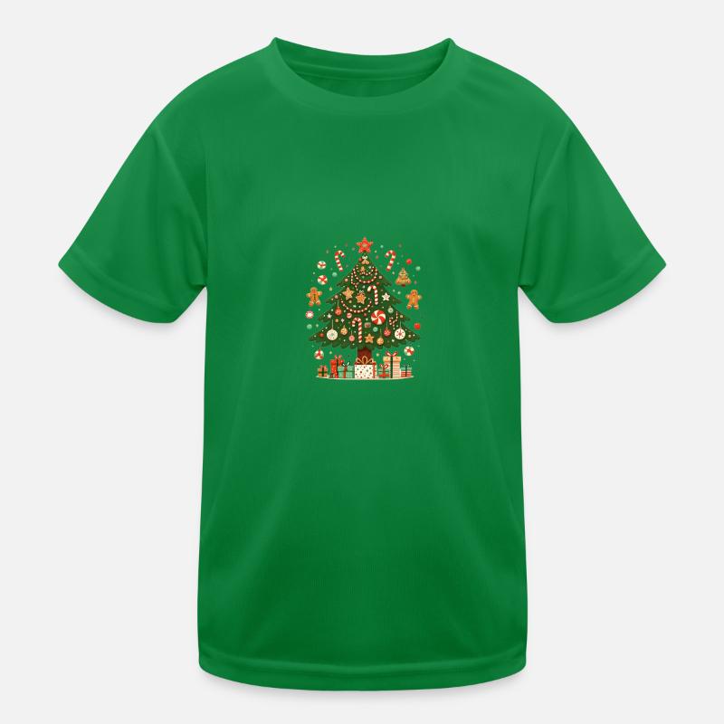 Creative Christmas Tree Kids Functional T-Shirt