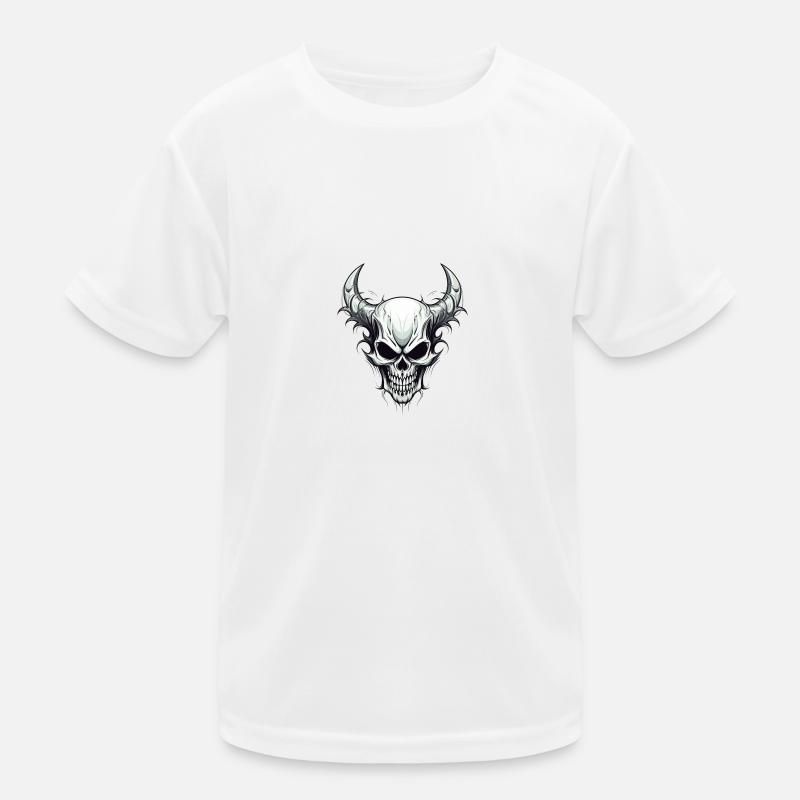 Schädel Kinder Funktions-T-Shirt
