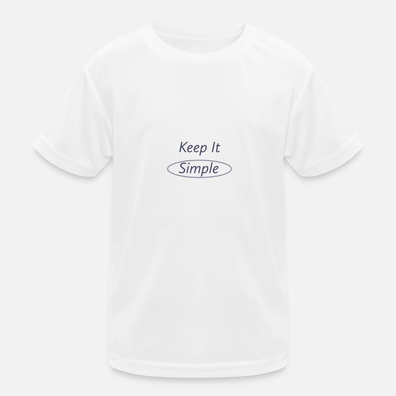 Keep it simple - Kinder Funktions-T-Shirt - Weiß