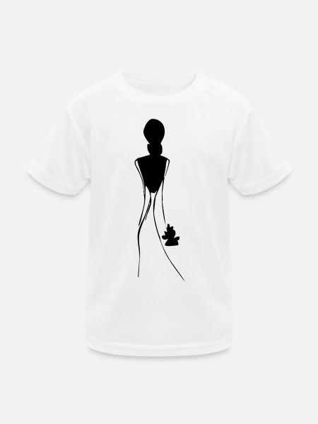 Braut - Kinder Funktions-T-Shirt - Weiß - Vorne