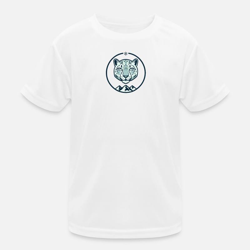 Berg-Schneeleopard Kinder Funktions-T-Shirt