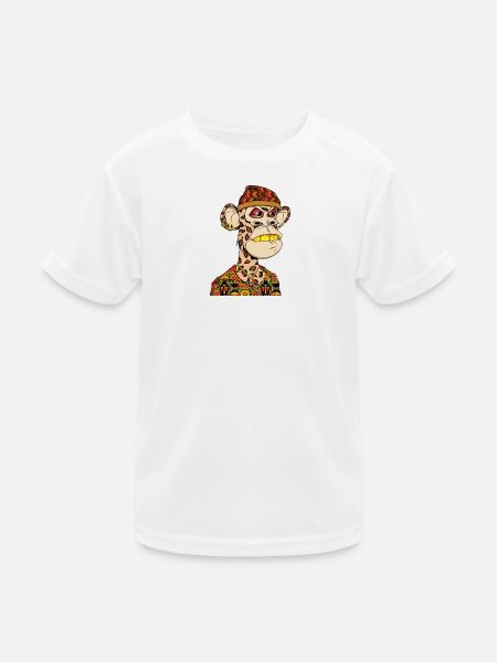 Ape in a colorful streetwear look - Kids Functional T-Shirt - white