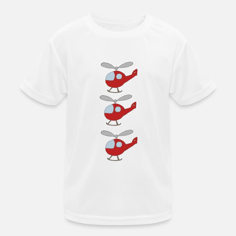 hubschrauber 3fach Kinder Funktions-T-Shirt