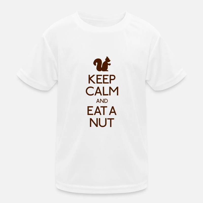 keep calm and eat a nut Kids Functional T-Shirt