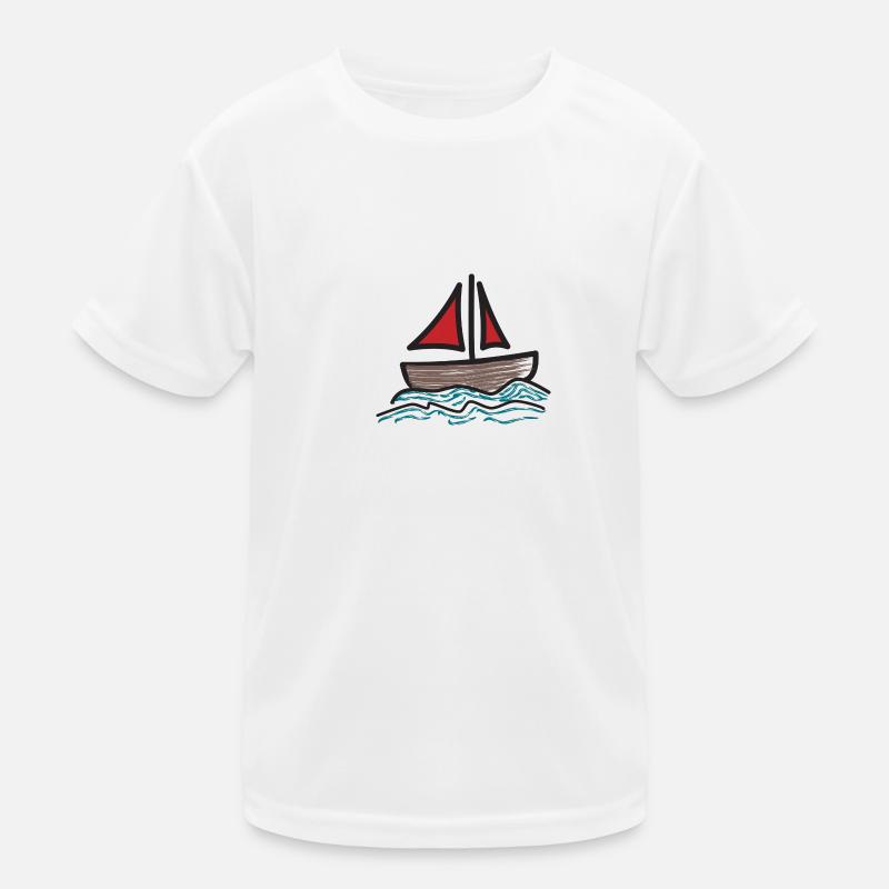 Ship, Sailing, Boat Kids Functional T-Shirt