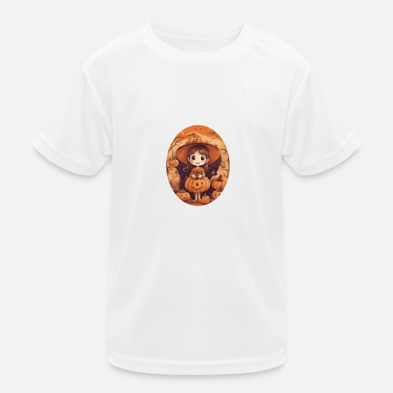 Cute Halloween Witch Kids Functional T-Shirt