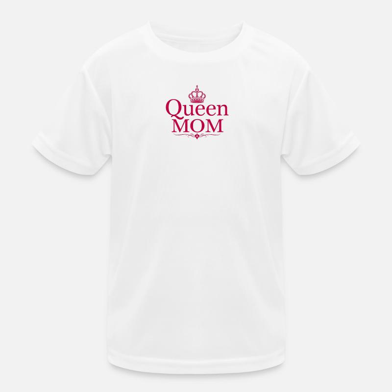 Queen Mom – Stylisches Muttertags Design - Kids Functional T-Shirt - white