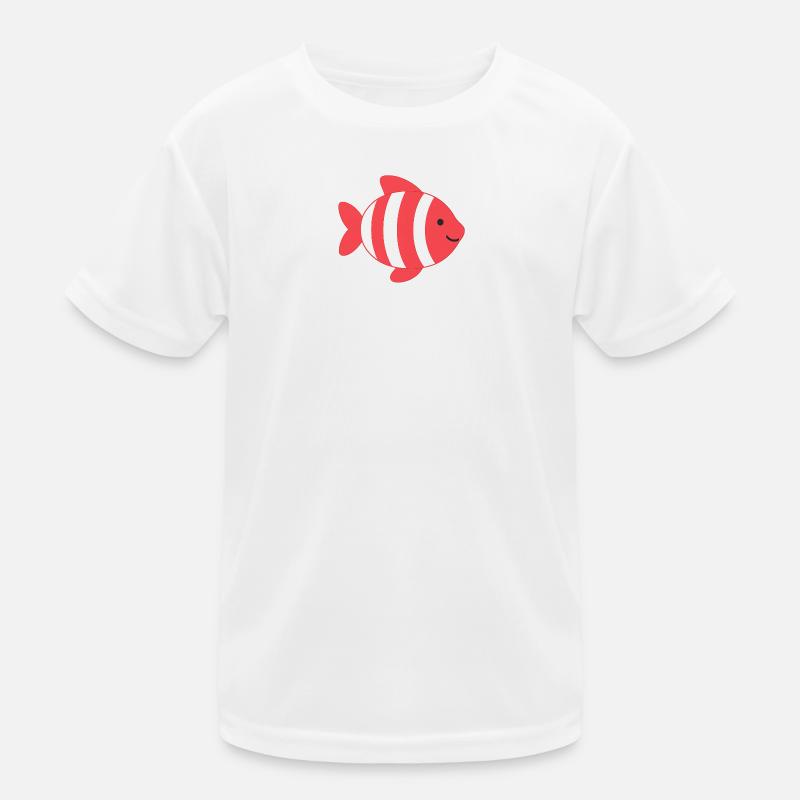 Fisch mit Streifen Kinder Funktions-T-Shirt