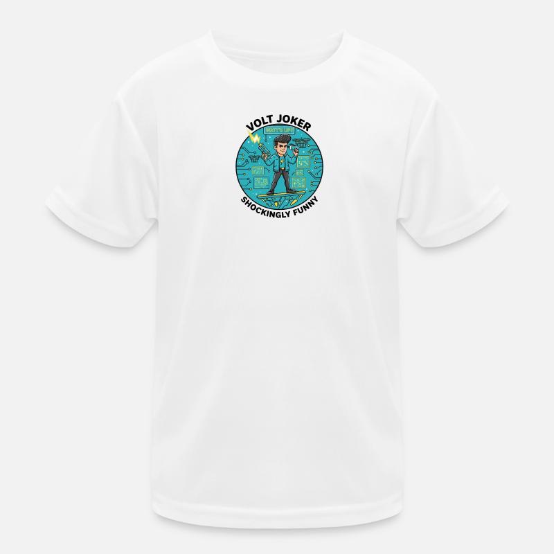 Watt's Up Electronic Hero - Kids Functional T-Shirt - white