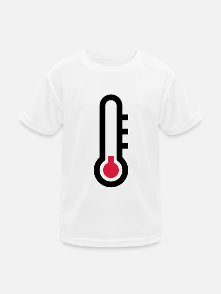 Icône d'icône de température du thermostat - T-shirt sport Enfant - blanc - Devant