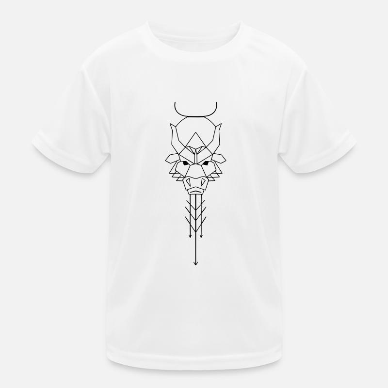 Stier - Kinder Funktions-T-Shirt - Weiß