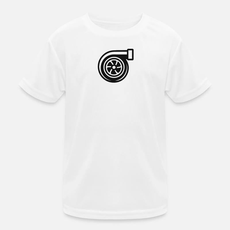 Turbolader - Kinder Funktions-T-Shirt - Weiß