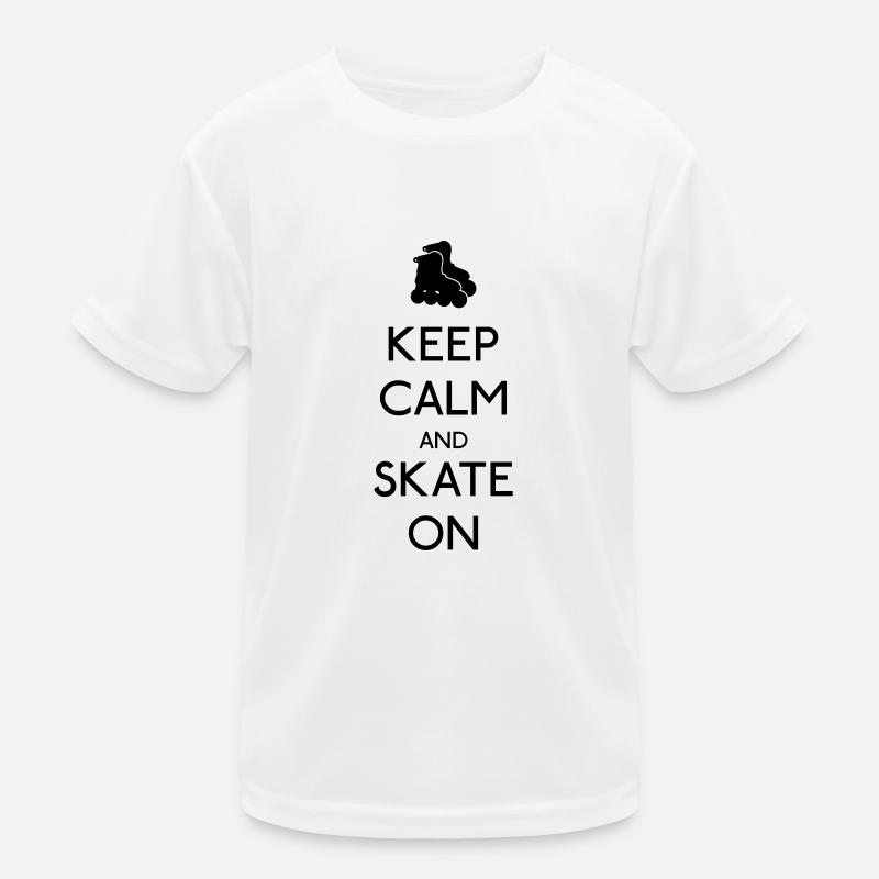 Keep Calm skate on Kinder Funktions-T-Shirt